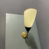 Italian Glass Brass Sconces in the Style of Stilnovo 1960’s