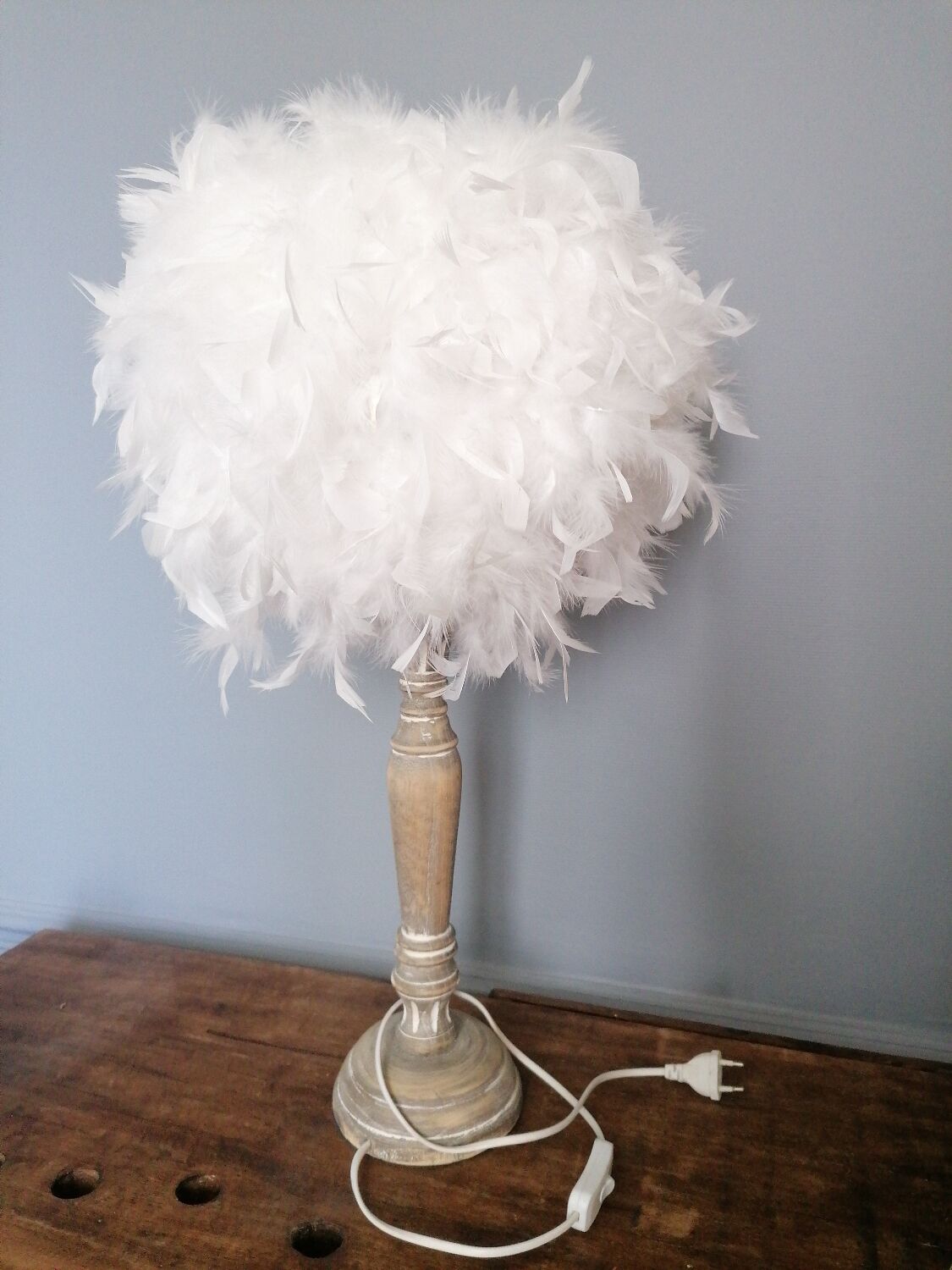 Lampe à plumes