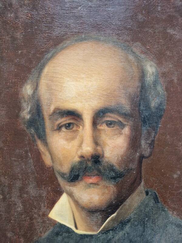 Eugène Girardet (1853-1907) - Oil on canvas - Portrait of Vidal - 19th century