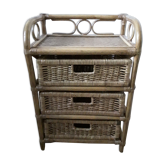 Commode en rotin vintage