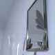 bougeoir métal argenté miroir décor feuillagé estampillé années 70