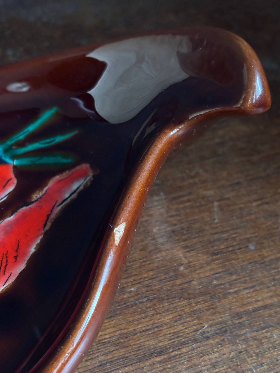 Vintage enameled ceramic bowl 1970