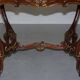 Pine desk with leather and gilding, late Victorian period around 1900.