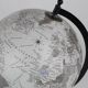 world map black globe grey black metal foot vintage 60
