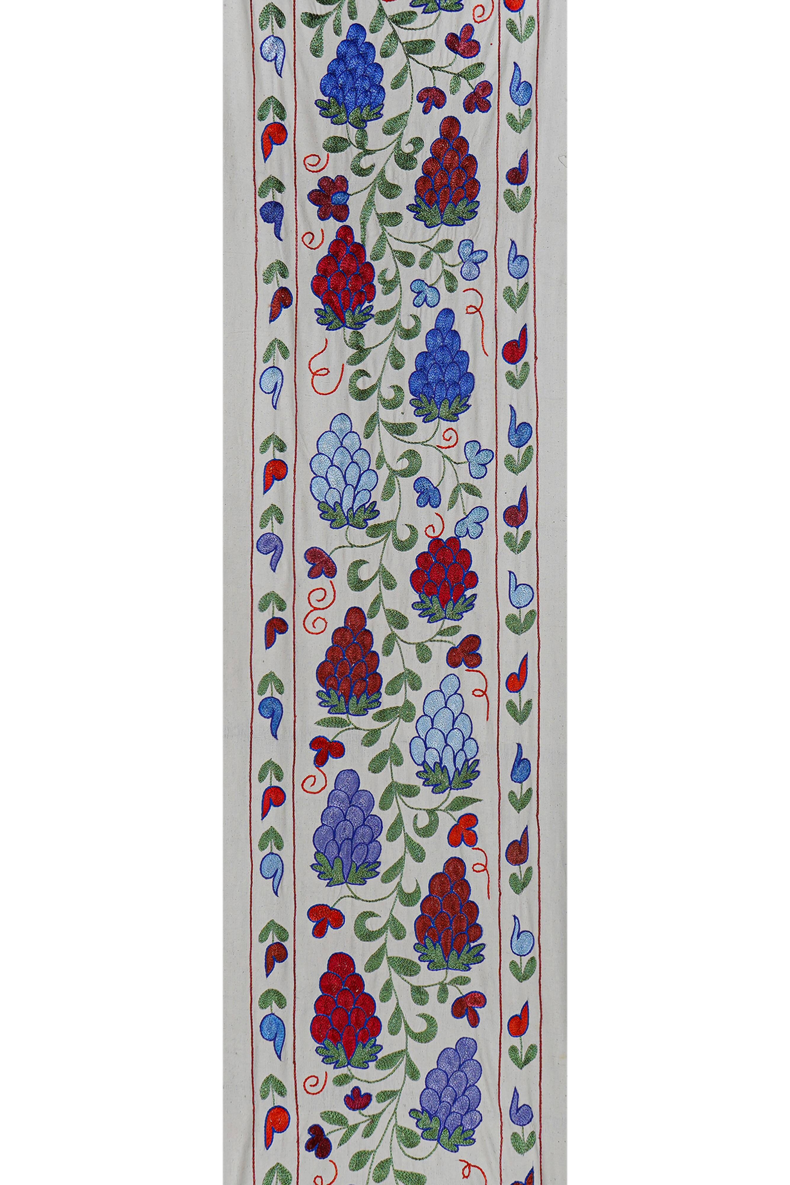 Hand-knotted rug, vintage Turkish rug 43x182 cm