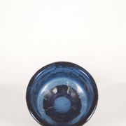 Swedish Cobolt bowl by Göte Augustsson for Ruda Glasbruk, 1960s