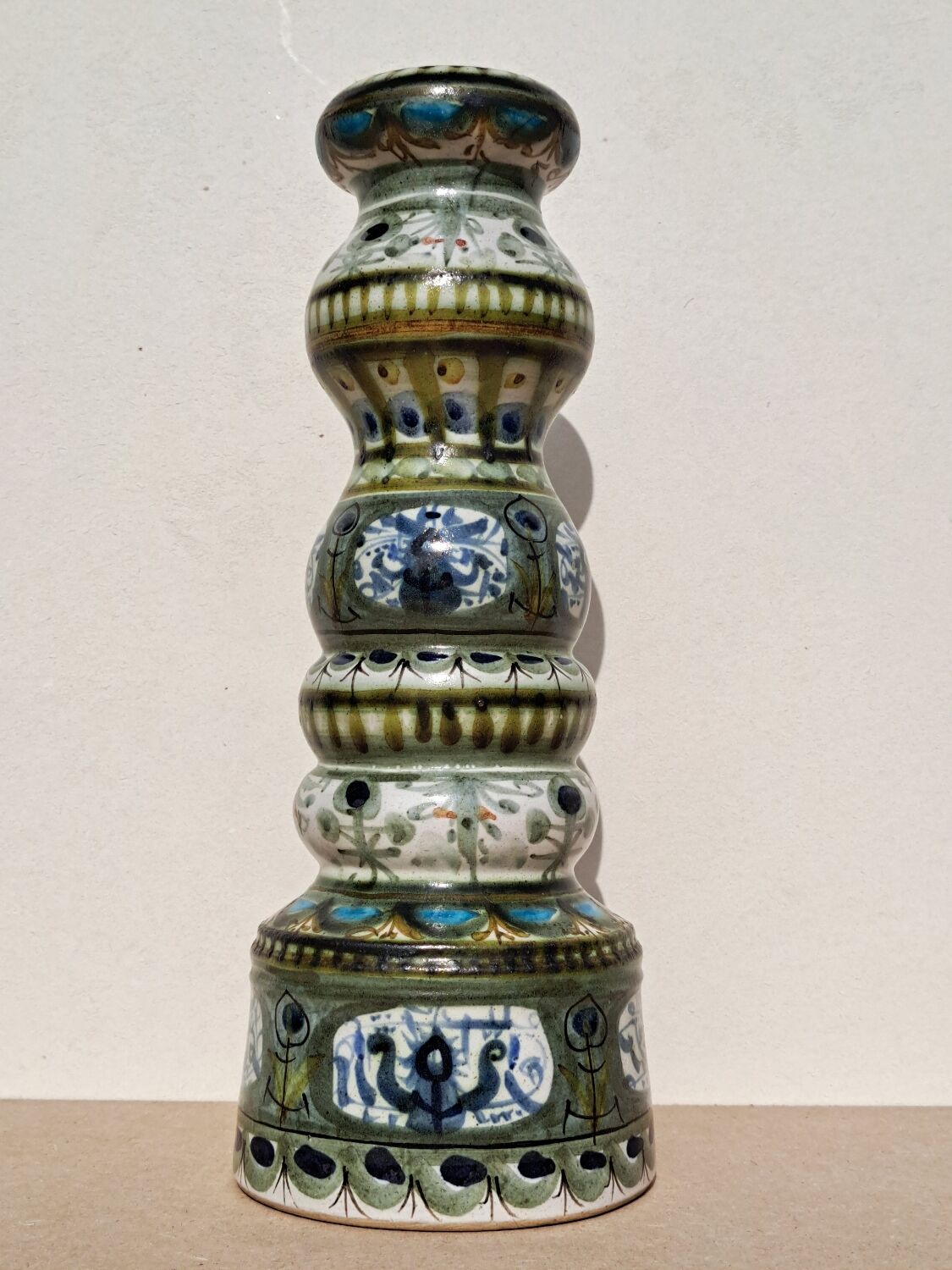 Keraluc sandstone candle holder 70s signed