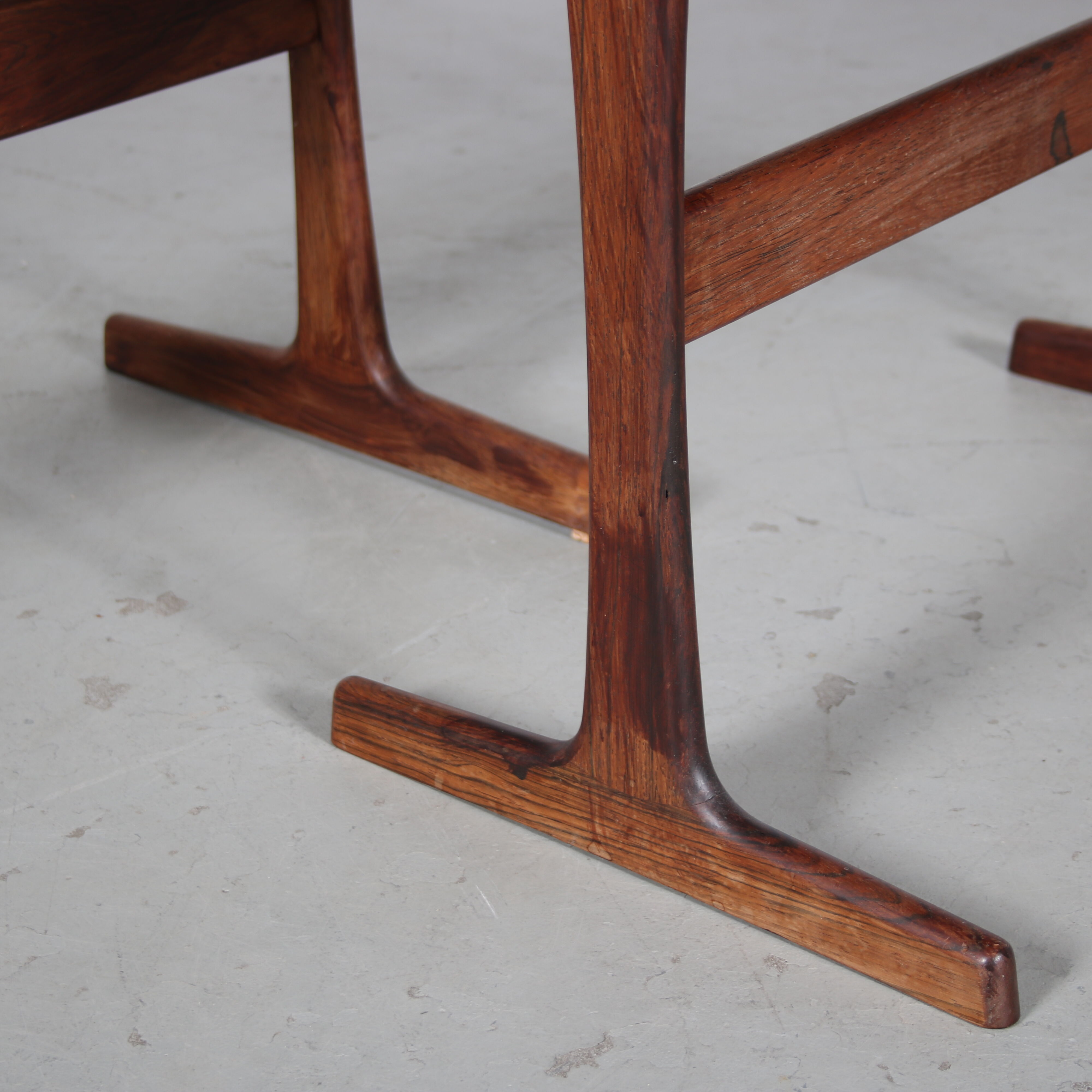 1960s Pair of wooden nesting tables from Denmark