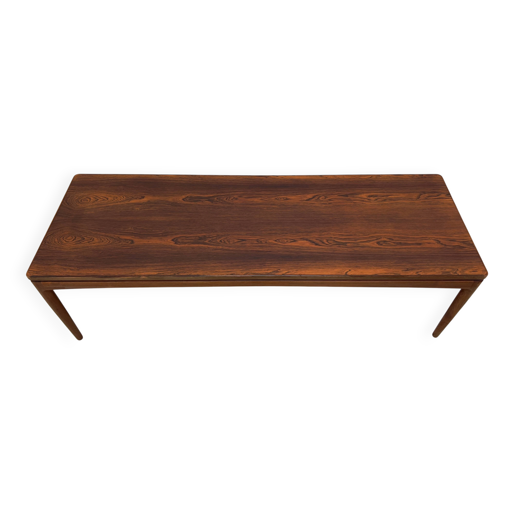 Danish long rosewood coffee table