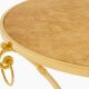 Set of 4 neoclassical side tables in brass and marble by Maison Charles, 1960.