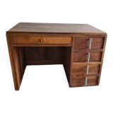 Vintage administrative desk - solid walnut with drawers