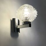 Vintage space age 60s wall light in chrome metal