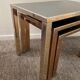 Series of 3 Belgo Chrom trundle tables from the 70s