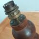 Handmade turned wooden foot lamp