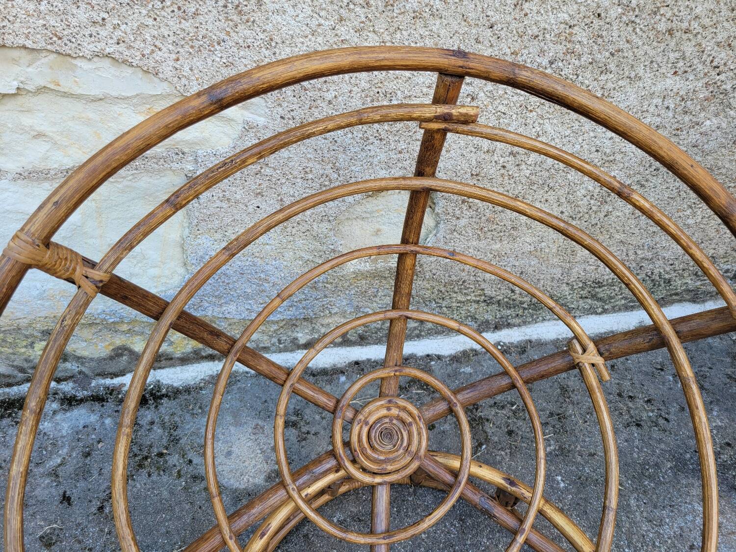 Pair of rattan armchairs or love seats from the 70s