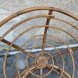 Paire de fauteuils en rotin  ou loveuses années 70