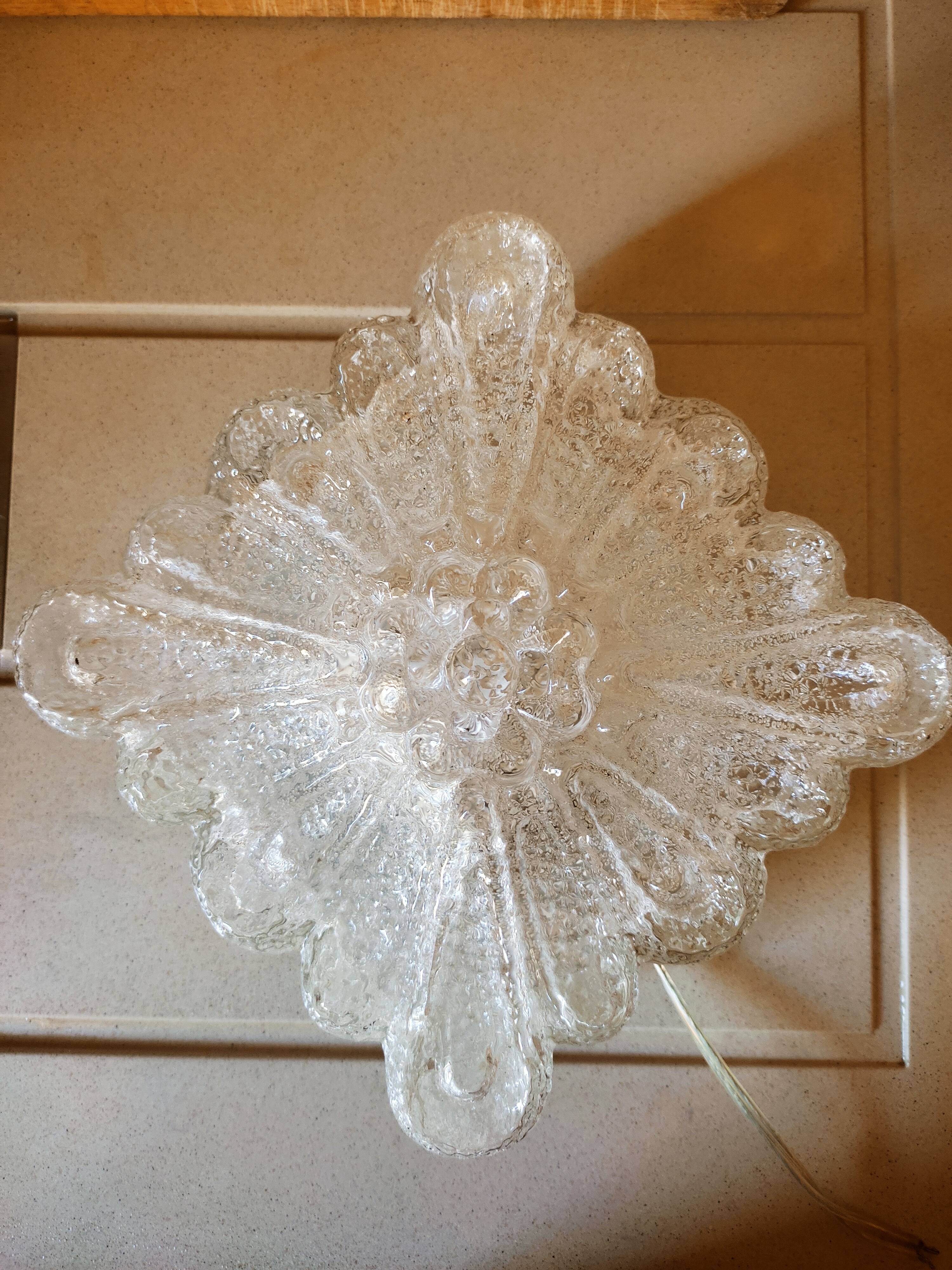 Textured glass ceiling lamp