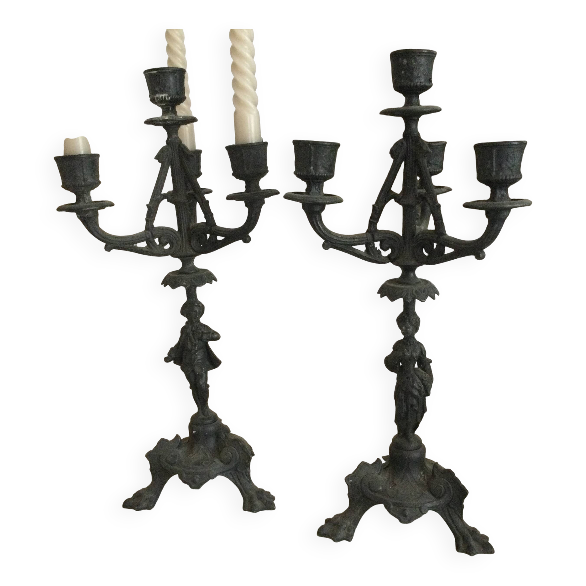 Pair of antique candlesticks
