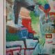 Abstract oil painting on canvas