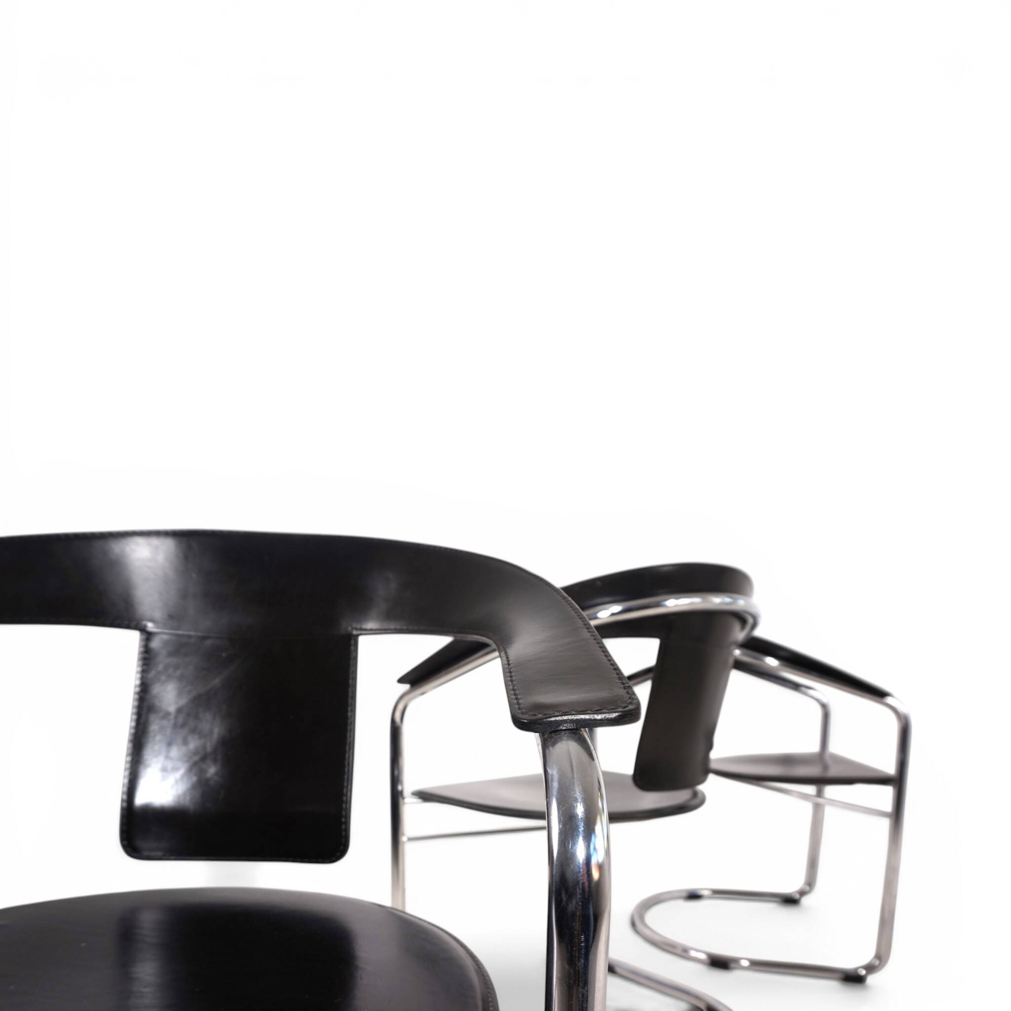 Set of 4 dining chairs by A. Rizzatto for Lo Studio