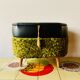 Pouf coffre moumoute vintage