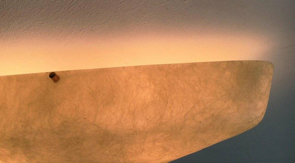 Mid-Century Minimalist Triangular Ceiling Lamp in Fibreglass, 1960s