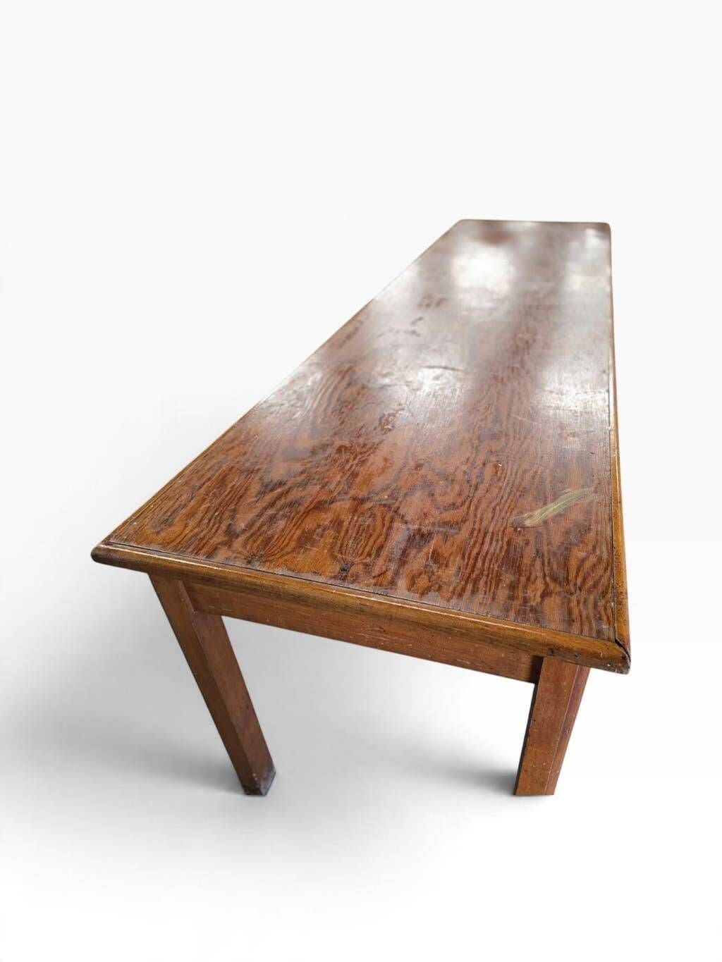 XL vintage solid wood dining table / farmhouse table