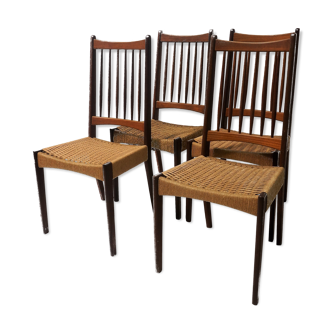 Série de 4 chaises scandinaves