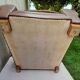 Club armchair in brown skai back mustache