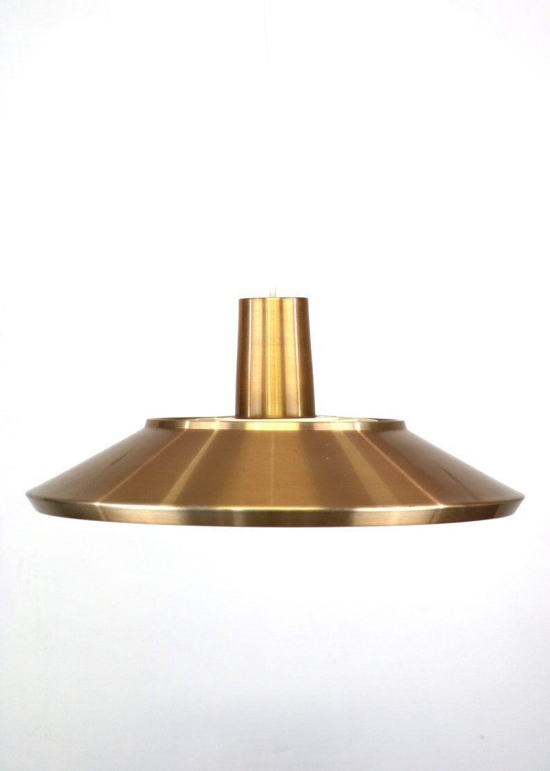 XL Danish copper pendant lamp 1970s