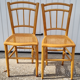 Set of 4 canned bistro chairs, early twentieth century