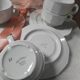 4 tasses & sous-tasses bistrot de Pillivuyt, vintage 70's