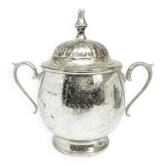 Sugar bowl, Art Nouveau Art Deco, silver-plated brass, Sweden, 1920s