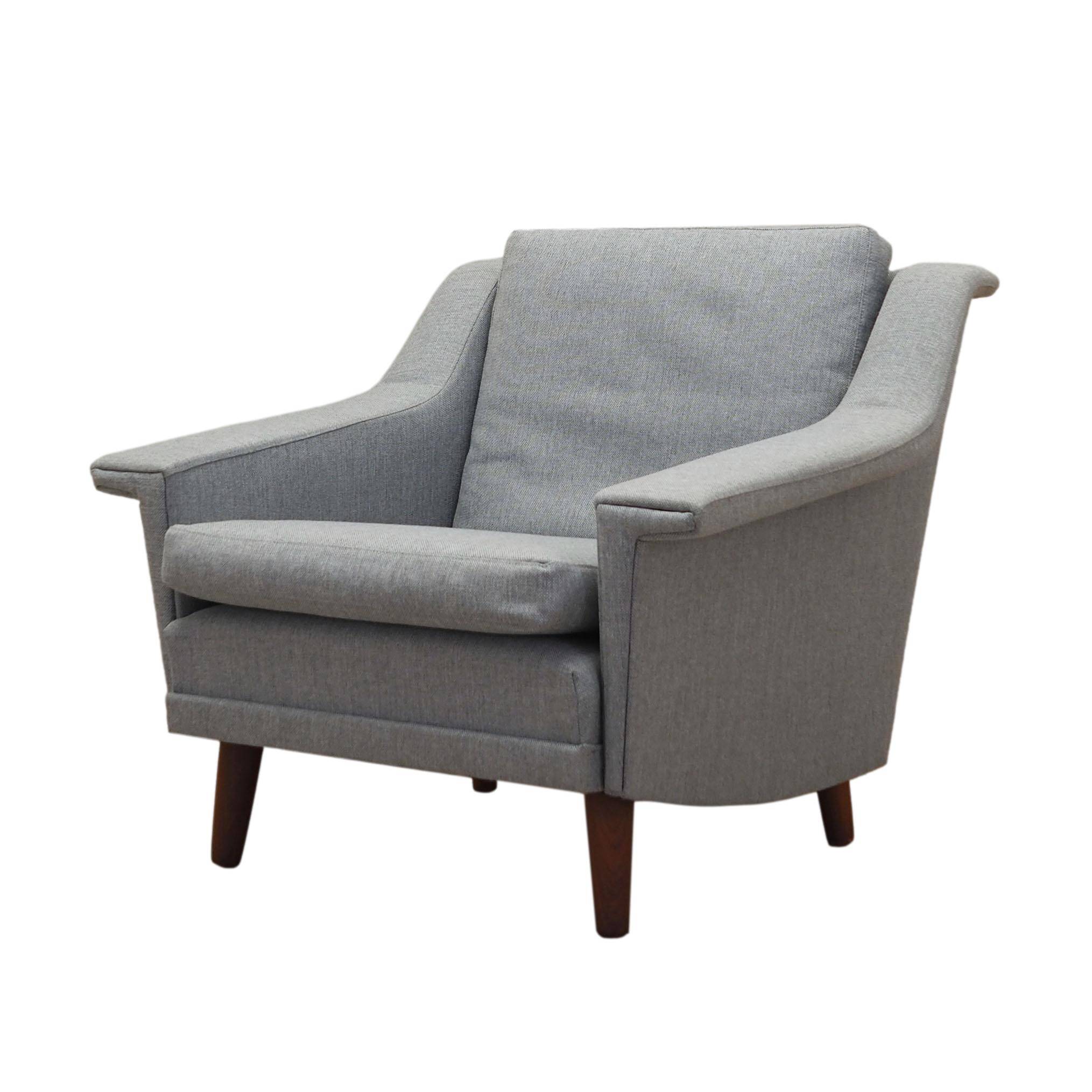 Fauteuil gris, design danois, années 1960, production : Danemark