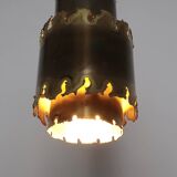 Set of 2 vintage Holm Sorensen brass pendant lamps 6400