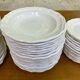 Service of 84 vintage white porcelain plates.