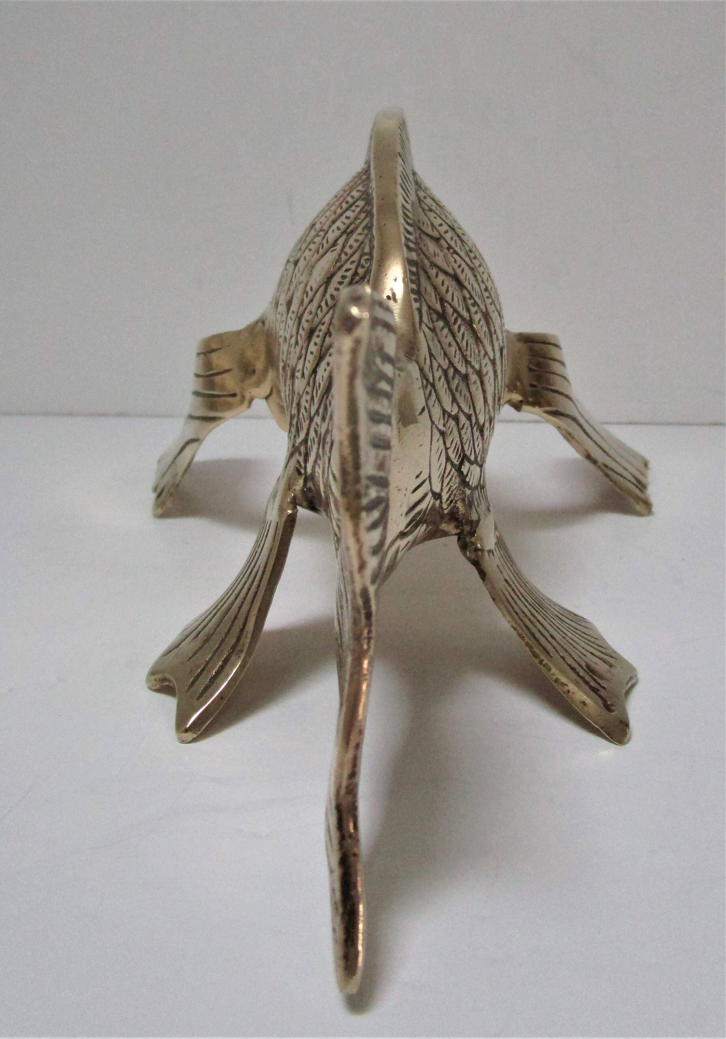 Sculptural brass fish from the 70s