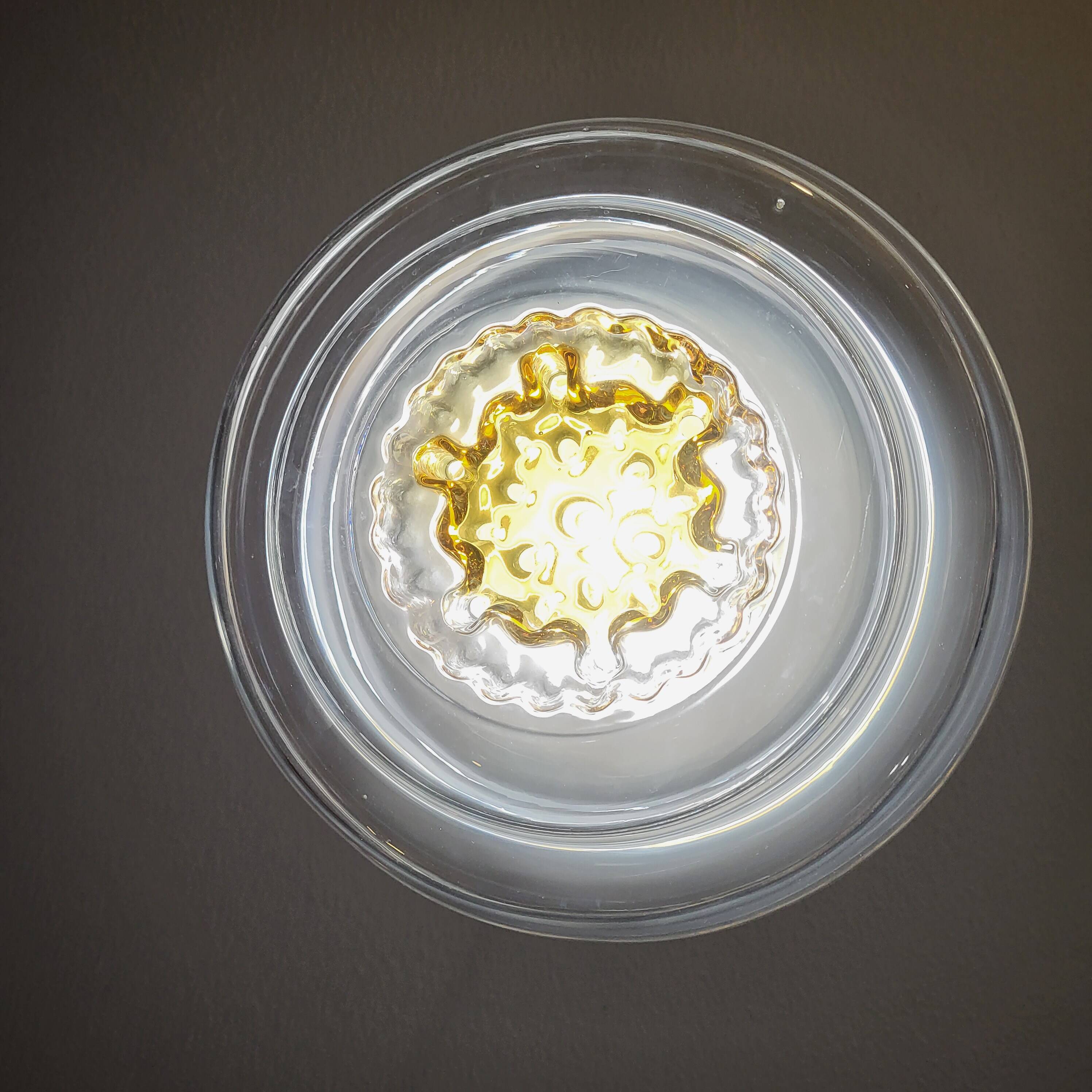 Murano glass mushroom pendant light by Mazzega Italy 1960.70