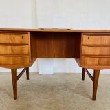 Vintage retro danish mid century teak desk 1960s