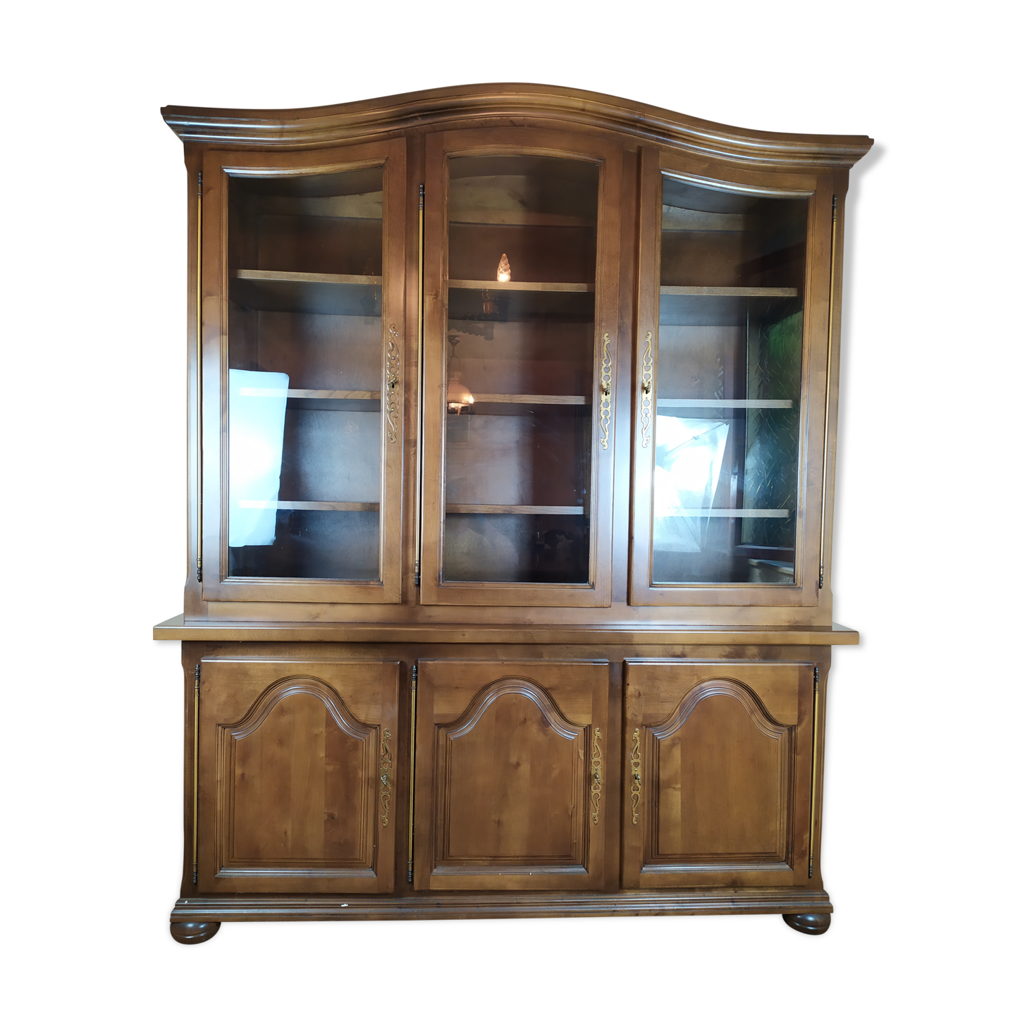 Solid wood library showcase