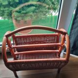 Rattan magazine holder