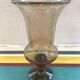 Vase verre soufflé bullé gris décoration vintage