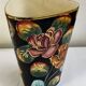 Grand Vase Vallauris Décor Floral peint à la main H 30 cm