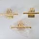 Regency Brass Acrylic Cabinet Lamp by Lumina, 1980s, Set of 3