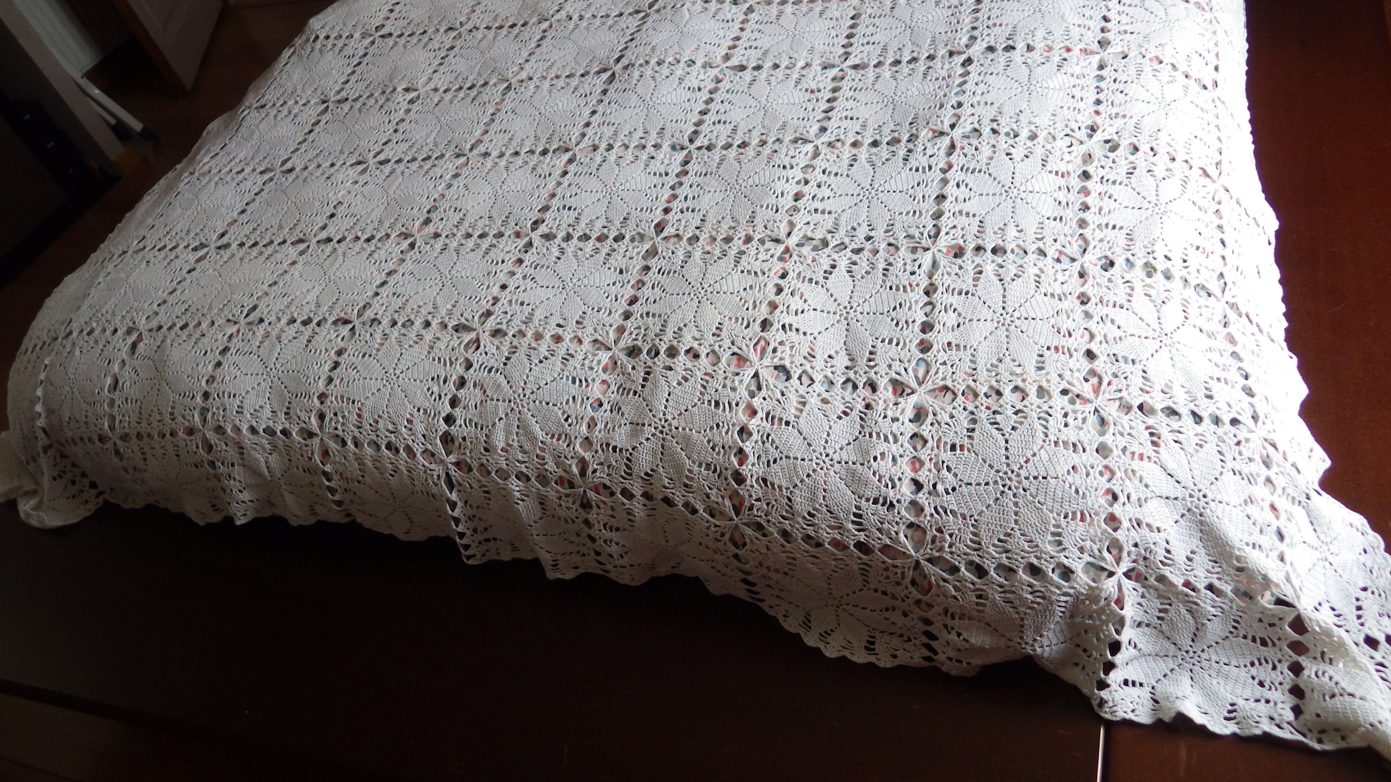 Crocheted bedspread
