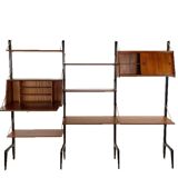 Vintage wall unit with two desks by Louis van Teeffelen for Wébé, 1950s