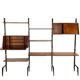 Vintage wall unit with two desks by Louis van Teeffelen for Wébé, 1950s