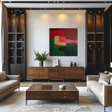 Abstract coloured canvas "Rhapsody" 80x80cm