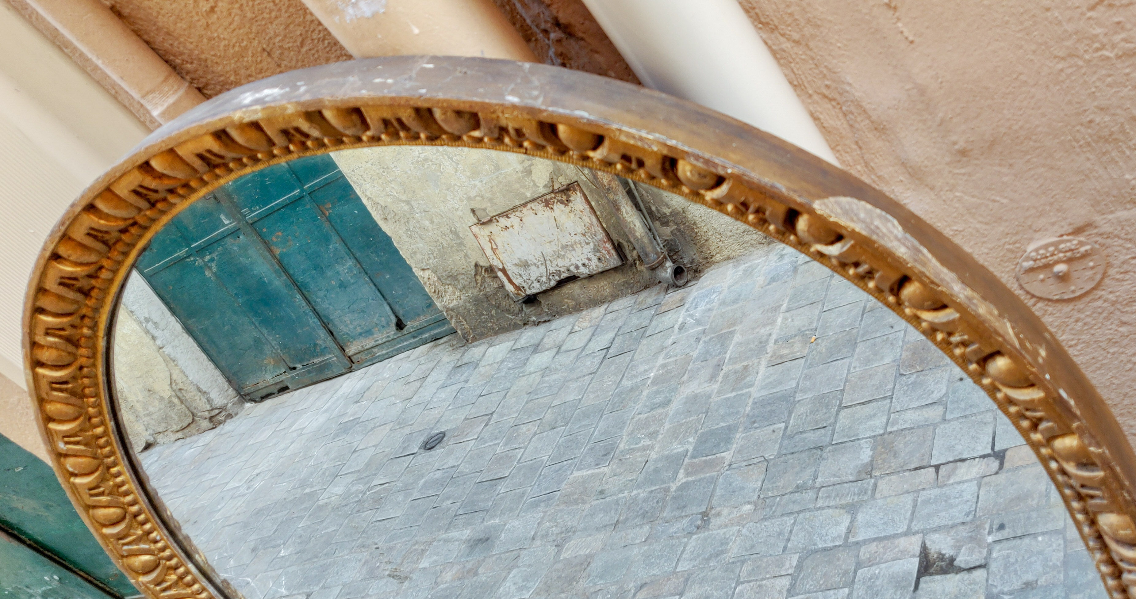 Mirror vaulted wooden end XIX 155x103cm
