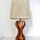 Lampe unique en bois années 60